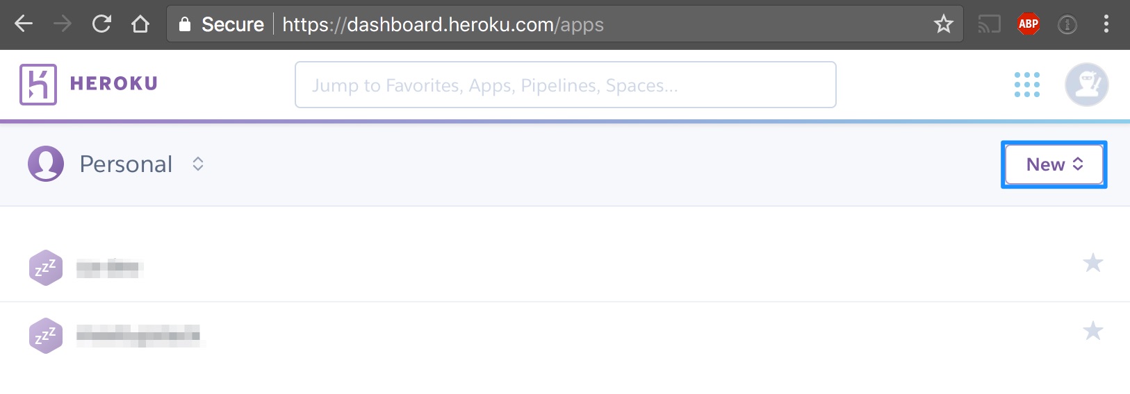 Heroku Dashboard